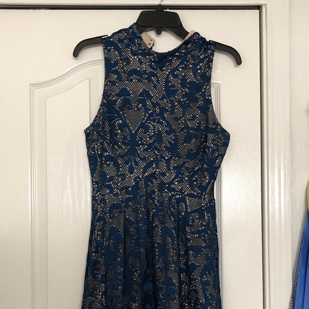 Navy Blue Lacey Dress Size L